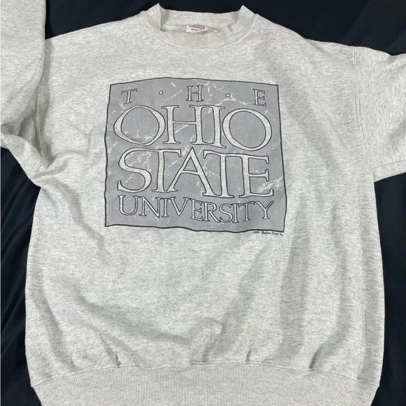 VTG The Ohio State University Women Gray Sweatshirt Made In USA Size L - Picture 6 of 9